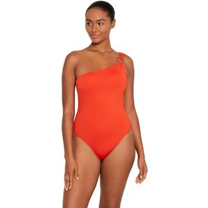 Asymmetrisch badpak Beach Club Solids LAUREN RALPH LAUREN.  materiaal. Maten 38 FR - 36 EU. Rood kleur