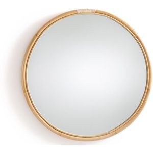 Ronde spiegel in rotan Ø90 cm, Nogu LA REDOUTE INTERIEURS. Rotan materiaal. Maten één maat. Beige kleur