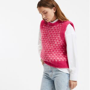 LA REDOUTE COLLECTIONS - Gebreide Trui - Roze - Alpaca Materiaal