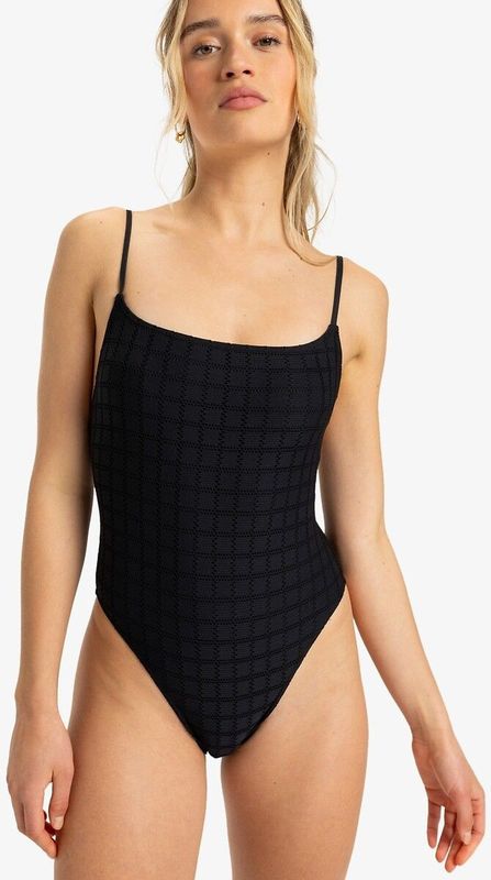 ROXY - Camilo - Badpak - Antraciet - Ballerinastijl - Vaste Schouderbandjes