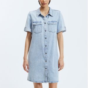 Hemdjurk in jeans VERO MODA. Denim materiaal. Maten S. Blauw kleur