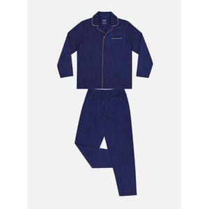 EMINENCE - Lange Pyjama - Blauw - Katoen