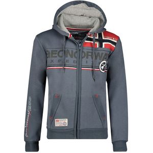 Bedrukte hoodie Flipper GEOGRAPHICAL NORWAY. Katoen materiaal. Maten XL. Grijs kleur