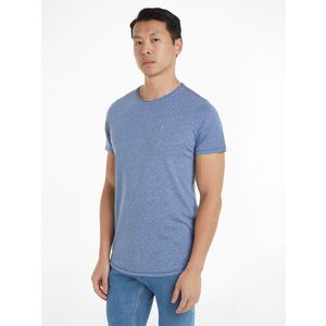 Slim T-shirt jaspé, ronde hals TOMMY JEANS. Katoen materiaal. Maten XXL. Blauw kleur