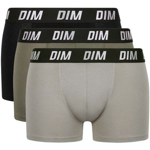 Set van 3 boxershorts Regul'Activ DIM. Katoen materiaal. Maten S. Zwart kleur