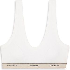 Triangel bralette Heritage Cotton CALVIN KLEIN UNDERWEAR. Katoen materiaal. Maten XS. Wit kleur