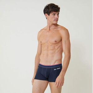 Boxershort met borduursel Marius LE SLIP FRANCAIS. Katoen materiaal. Maten M. Blauw kleur