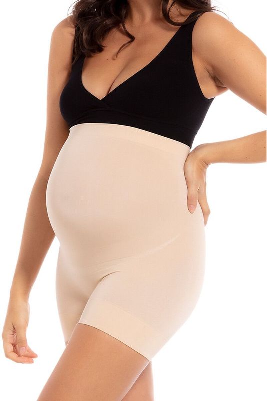 Zwangerschapspanty Mama MAGIC BODYFASHION. Polyamide materiaal. Maten XXL. Beige kleur