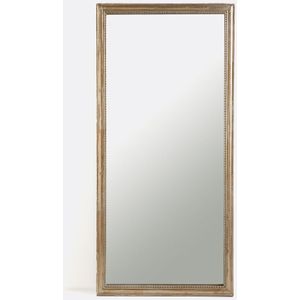 Afsan - Rechthoekige Spiegel - Goudkleur - Massief Mangohout