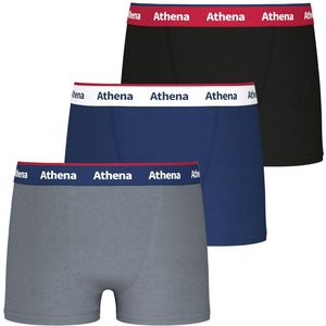 Set van 3 boxershorts ATHENA. Katoen materiaal. Maten 12 jaar - 150 cm. Zwart kleur
