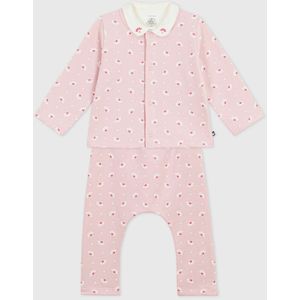 3-delig ensemble PETIT BATEAU. Molton materiaal. Maten 12 mnd - 74 cm. Roze kleur
