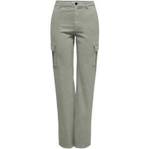 ONLY TALL - Wijde Broek - Kastanje Kleur - Hoge Taille - Katoen