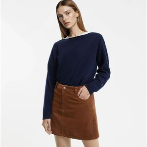 LA REDOUTE COLLECTIONS - Gebreide Trui - Marineblauw - Fijn Kasjmier - Boothals