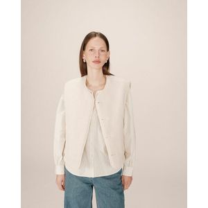 SETH GRACE & MILA - Bolero - Ecru - Katoen - Omkeerbaar Mouwloos Vest