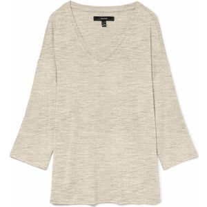 VERO MODA - Trui met V-hals - Beige - Viscose