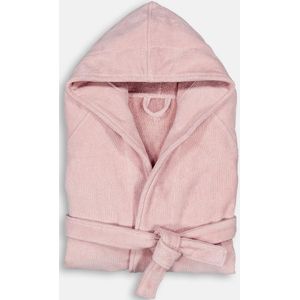 LA REDOUTE INTERIEURS - Trizie - Badjas met Kap - Poederroze - Fluwelen Badstof