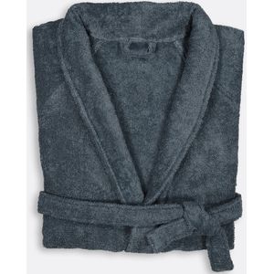 LA REDOUTE INTERIEURS - Badjas - Leiblauw - 100% Katoen - Badstof 450 g/m²