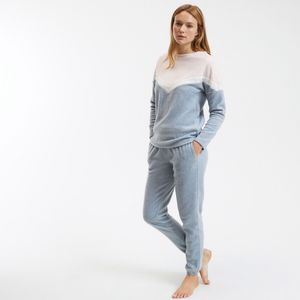 SO'HOME - Pyjama - Grijs/Roze - Fleece - 100% Polyester