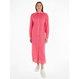 Lang hemdjurk met knoopsluiting TOMMY HILFIGER. Katoen materiaal. Maten 34 FR - 32 EU. Roze kleur