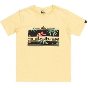 T-shirt met korte mouwen QUIKSILVER. Katoen materiaal. Maten 8 jaar - 126 cm. Geel kleur