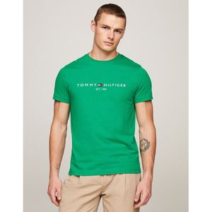 T-shirt met ronde hals en korte mouwen TOMMY HILFIGER. Katoen materiaal. Maten XXL. Groen kleur