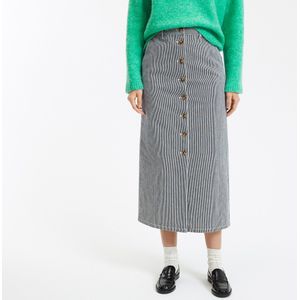 LA REDOUTE COLLECTIONS - Gestreepte Rok - Marine/Wit - Katoen