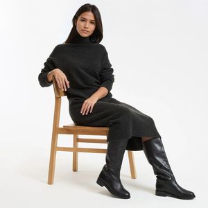 LA REDOUTE COLLECTIONS - Trui-jurk - Donker Mêle - Polyester
