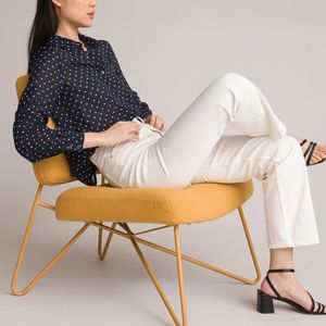 Rechte jeans LA REDOUTE COLLECTIONS. Denim materiaal. Maten 46 FR - 44 EU. Wit kleur