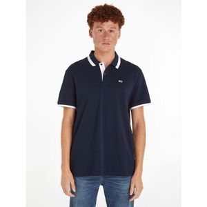 Rechte polo mmet korte mouwen en biesje TOMMY JEANS. Katoen materiaal. Maten L. Blauw kleur