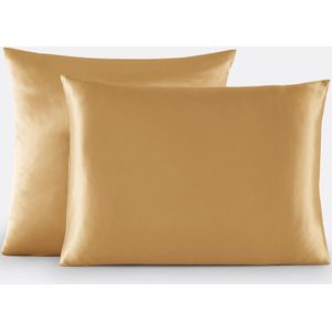 La Redoute Intérieurs - Effen Zijde Kussensloop - Beige - 100% Moerbeizijde