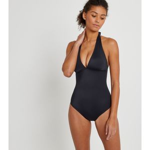 LA REDOUTE COLLECTIONS - Badpak - Zwart - Effen Foulard - Vaste Schouderbandjes