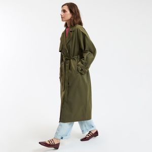 La Redoute Collections - Signature - Lange Trenchcoat - Kakigroen - Polyester