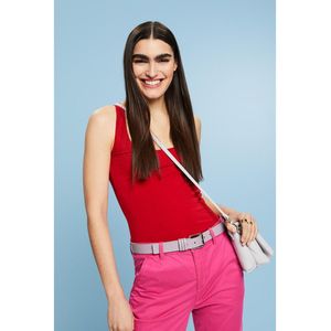 Tanktop met vierkante hals ESPRIT. Katoen materiaal. Maten S. Rood kleur