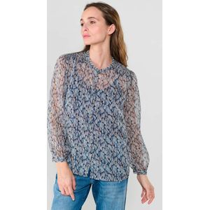 LE TEMPS DES CERISES - Blouse - Bedrukt - Blauw - Polyester