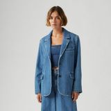 LEVI'S - Denim Colbert - Blauw - Katoen - Recht Model