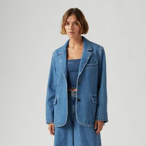 LEVI'S - Denim Colbert - Blauw - Katoen - Recht Model