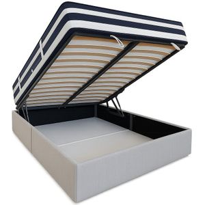 Leona - Lattenbodem - Mêleebeige - Massief Hout