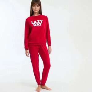 SO'HOME - Pyjama - Rood - Fleece Tricot