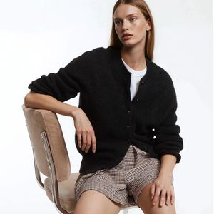 La Redoute Collections - Vest - Zwart - Mix van Alpaca en Wol - Knoopsluiting