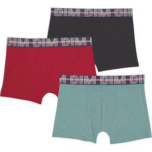 Set van 3 boxershorts in stretch katoen DIM. Katoen materiaal. Maten 10 jaar - 138 cm. Zwart kleur