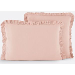 Kumla - Kussensloop - Nude - 100% Katoen - Met Volant