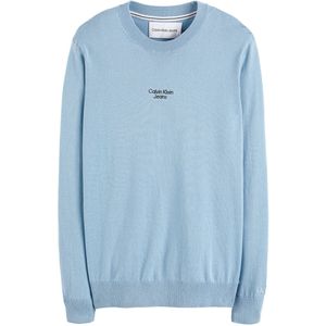 Sweater met gecentreerd logo CALVIN KLEIN JEANS. Katoen materiaal. Maten S. Blauw kleur