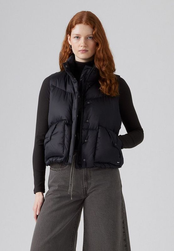 LEVI'S - Bodywarmer - Antraciet - Polyester materiaal