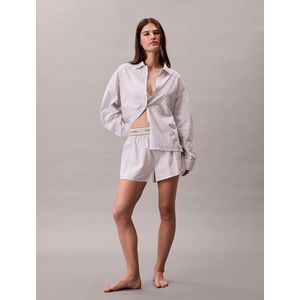 Pyjamatop Cotton Poplin CALVIN KLEIN UNDERWEAR. Katoen materiaal. Maten S. Wit kleur