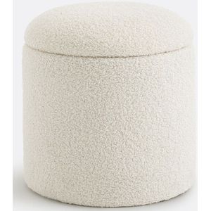 Bouclé poef met opbergruimte Timour LA REDOUTE INTERIEURS. Bouclette materiaal. Maten één maat. Beige kleur