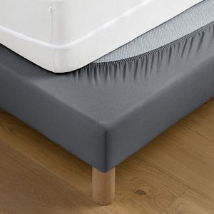 La Redoute Intérieurs - Boxspringhoes - Grijs - 100% Katoenjersey - H30cm