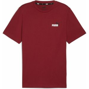 PUMA - T-shirt - Katoen - Bordeaux - Korte Mouwen