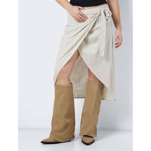 Wikkelrok, hoge taille NOISY MAY. Viscose materiaal. Maten S. Beige kleur