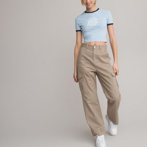 Cargo broek LA REDOUTE COLLECTIONS. Katoen materiaal. Maten 18 jaar - 168 cm. Beige kleur