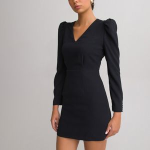 Iconisch klein zwart jurkje Marlène LA REDOUTE COLLECTIONS. Polyester materiaal. Maten 46 FR - 44 EU. Zwart kleur